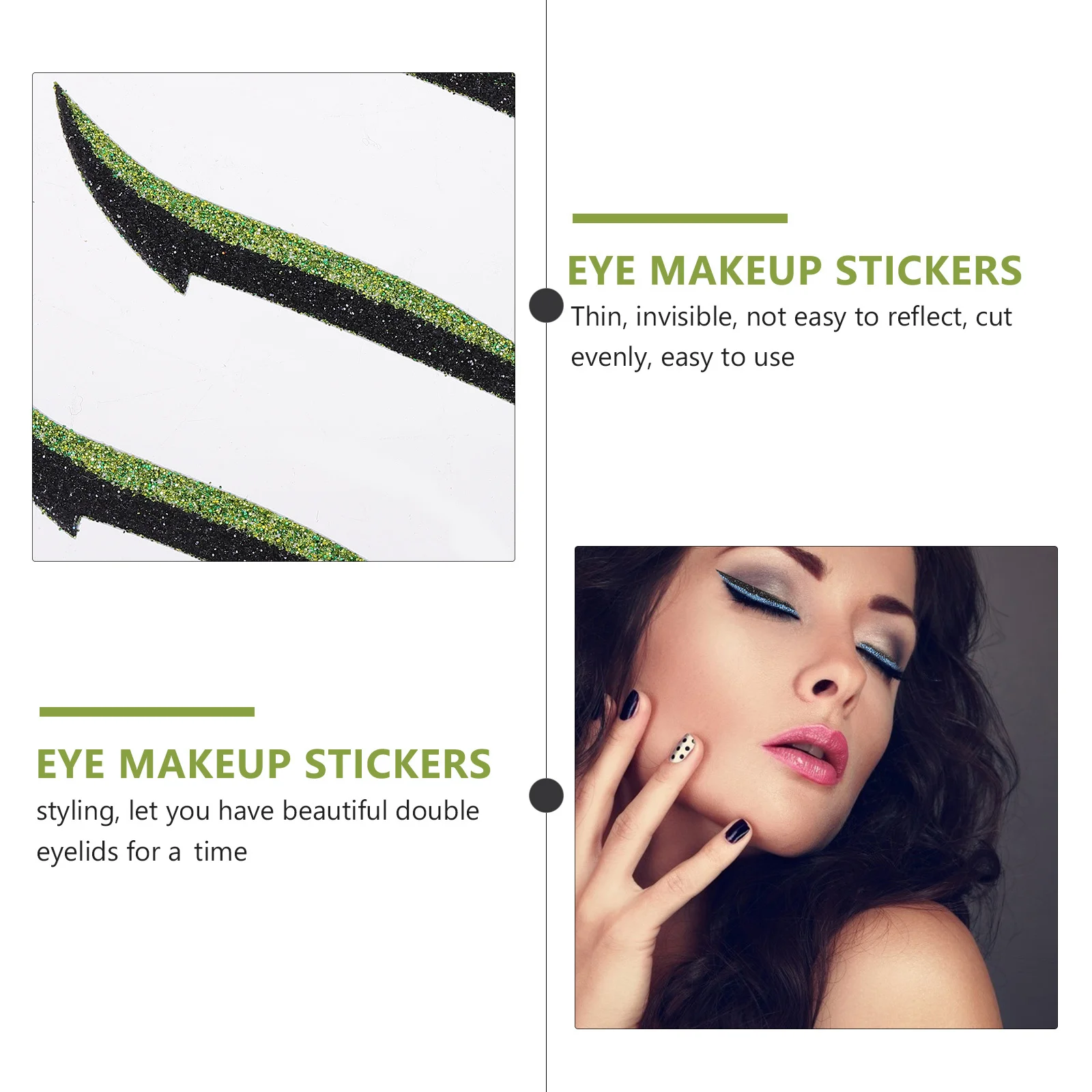 Doppelte Augenlid-Aufkleber, wasserfest, langlebig, unsichtbare Augenlinienstreifen, wiederverwendbarer Eyeliner-Aufkleber für alle Augenformen