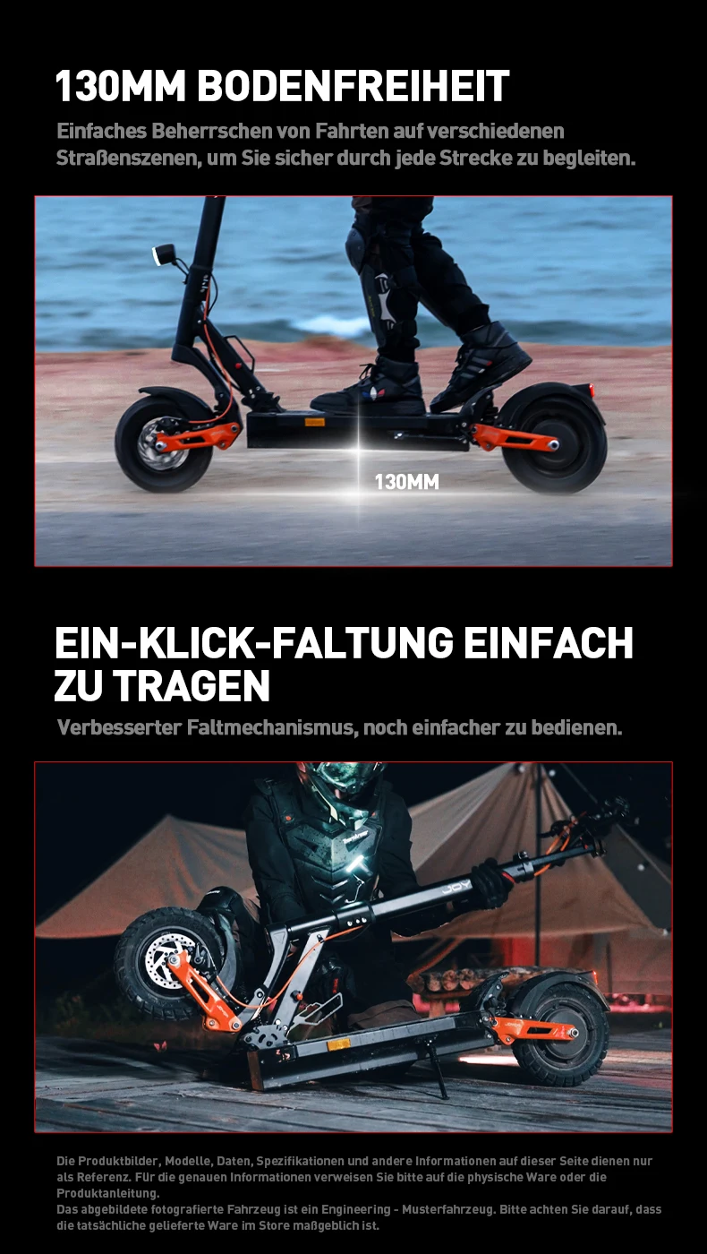 JOYOR T6E (ABE) Elektroroller für Erwachsene, 20 km/h Höchstgeschwindigkeit, 70 km Reichweite, 500W Motor, 48V 18Ah Akku, 10 Zoll Reifen, E-Scooter – Detail 10