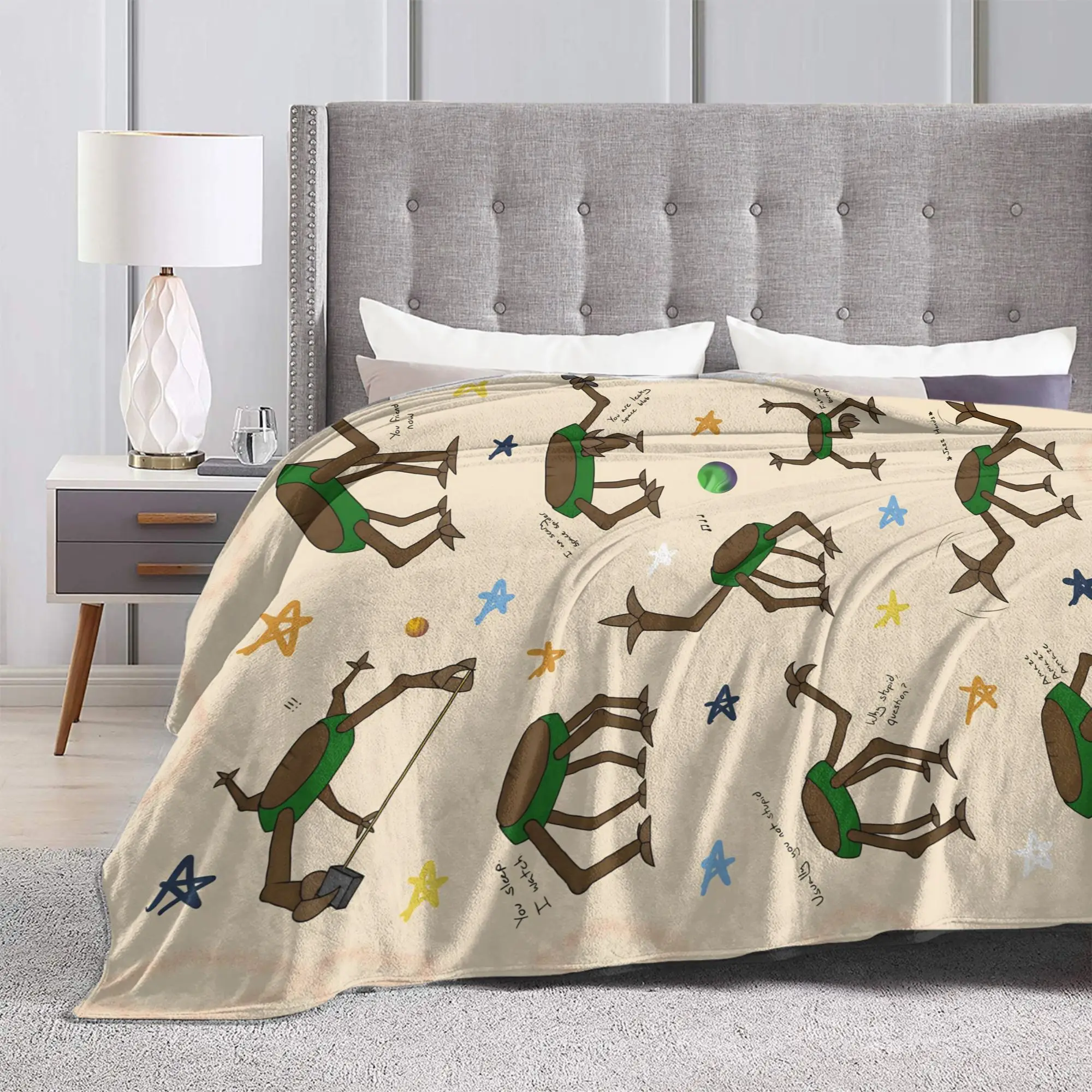 Rockys Project Hail Mary Blankets 2026 Sci-Fi Movie Fuzzy Funny Breathable Throw Blankets for Bedspread Spring Autumn