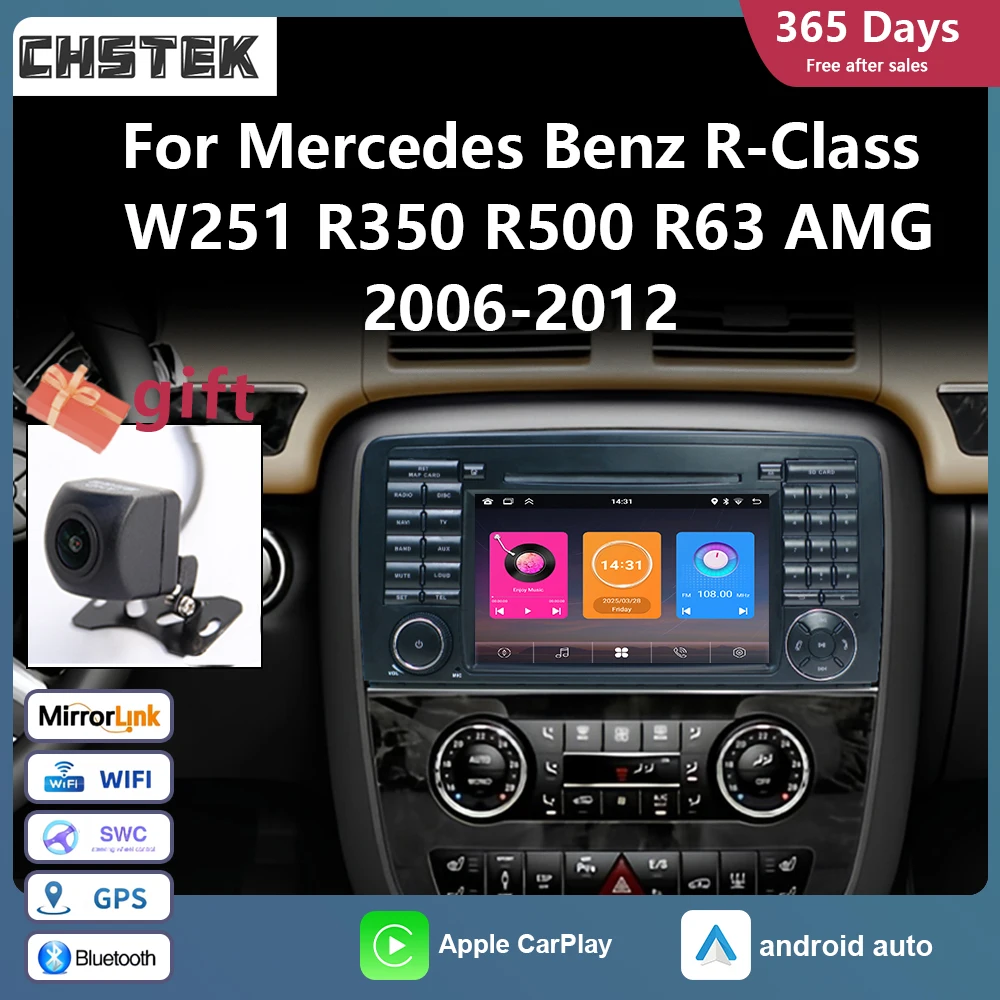 Android Car Radio For Mercedes Benz W251 R280 R500 R300 R320 R350 R500 2006-2016 4G Bluetooth Multimedia WIFI GPS CHSTEK Carplay