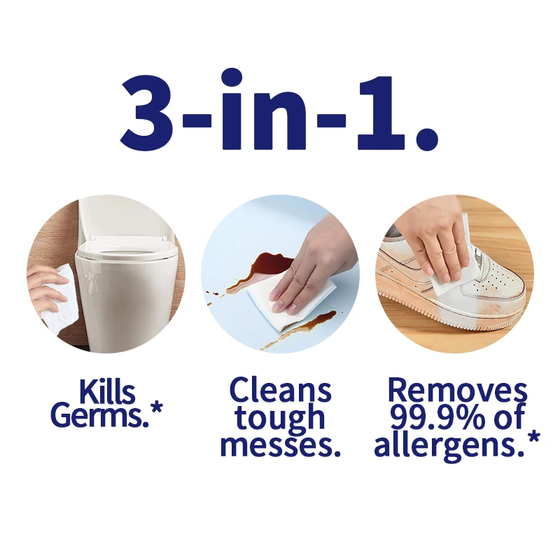 アルコール消毒ワイプ 100 枚、70% イソプロピル抗菌消毒ワイプ、手と表面用、細菌を 99.9% 消滅、エクストラ T