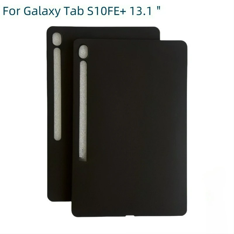 Для Samsung Tab S10 FE Plus Чехол для планшета Funda для Galaxy tab s10 fe plus Чехол sm-x620 13,1 дюйма Силиконовый черный защитный чехол на заднюю панель Для Samsung Tab S10 FE Plus Чехол для планшета Funda для Galaxy tab s10 fe plus Чехол sm-x620 13,1 дюйма Силиконовый черный защитный чехол на заднюю панель