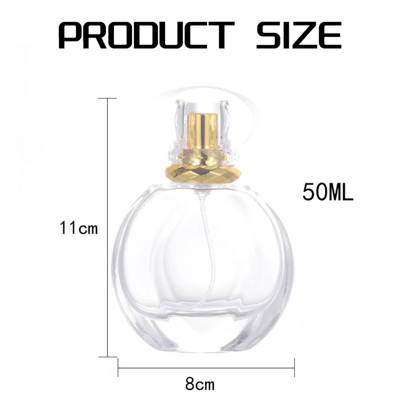 5Pcs 50ML Spray Bottle Small Cosmetic Atomizer Perfume Bottles Atomizing Spray Container Glass Spray Bottles For Travel Durable-