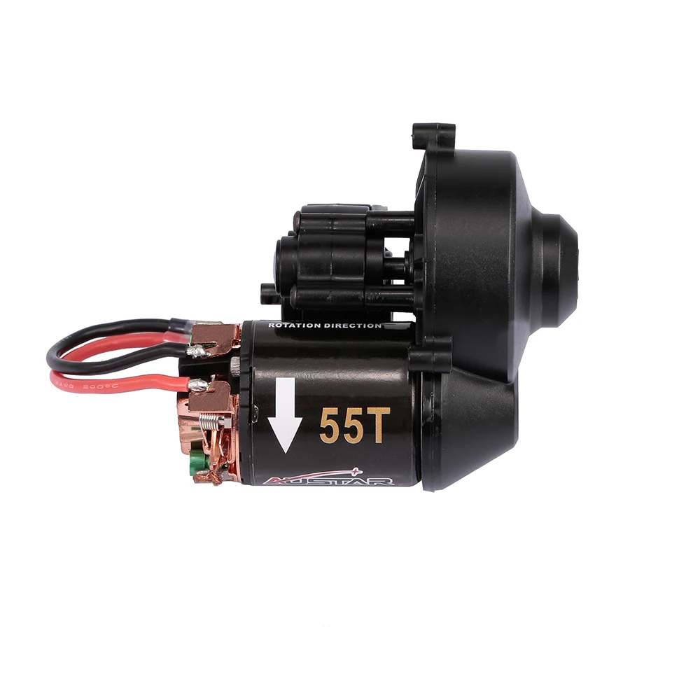 AUSTAR 540 55T RC Brushed Motor with Gear Box for 1/10 Axial SCX10 RC4WD D90 Crawler Climbing RC Car