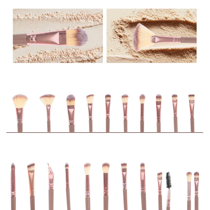 44PCS Make-Up Kwasten Set Oogschaduw Foundation Markeerstift Blush Concealer Vrouwelijke Zachte Schoonheid Tool Schoonheid Sponzen Duim Bladerdeeg Gift