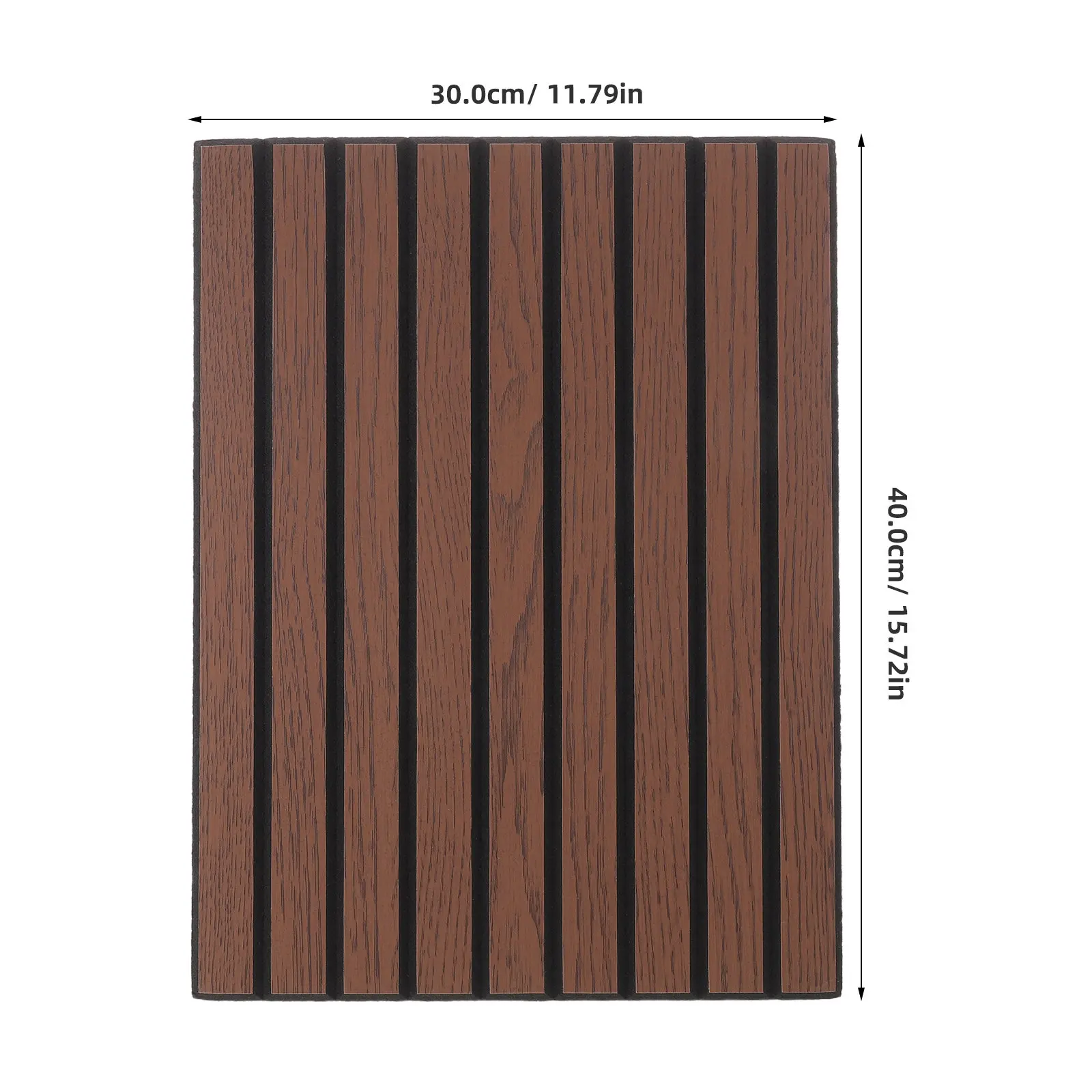 4Pcs Soundproof Acoustic Panels Peel Stick Walnut Slat Wall Panels Easy Install Bedroom Living Room Noise Reduction Decorative