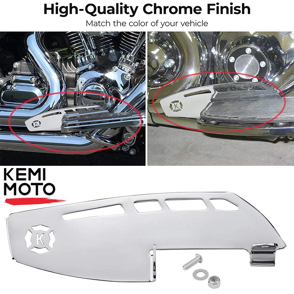 KEMIMOTO Rider Footboard Heel Guard for Road Glide Road King Electra Glide Street Glide Ultra Limited FLHTK  Tri Glide Ultra