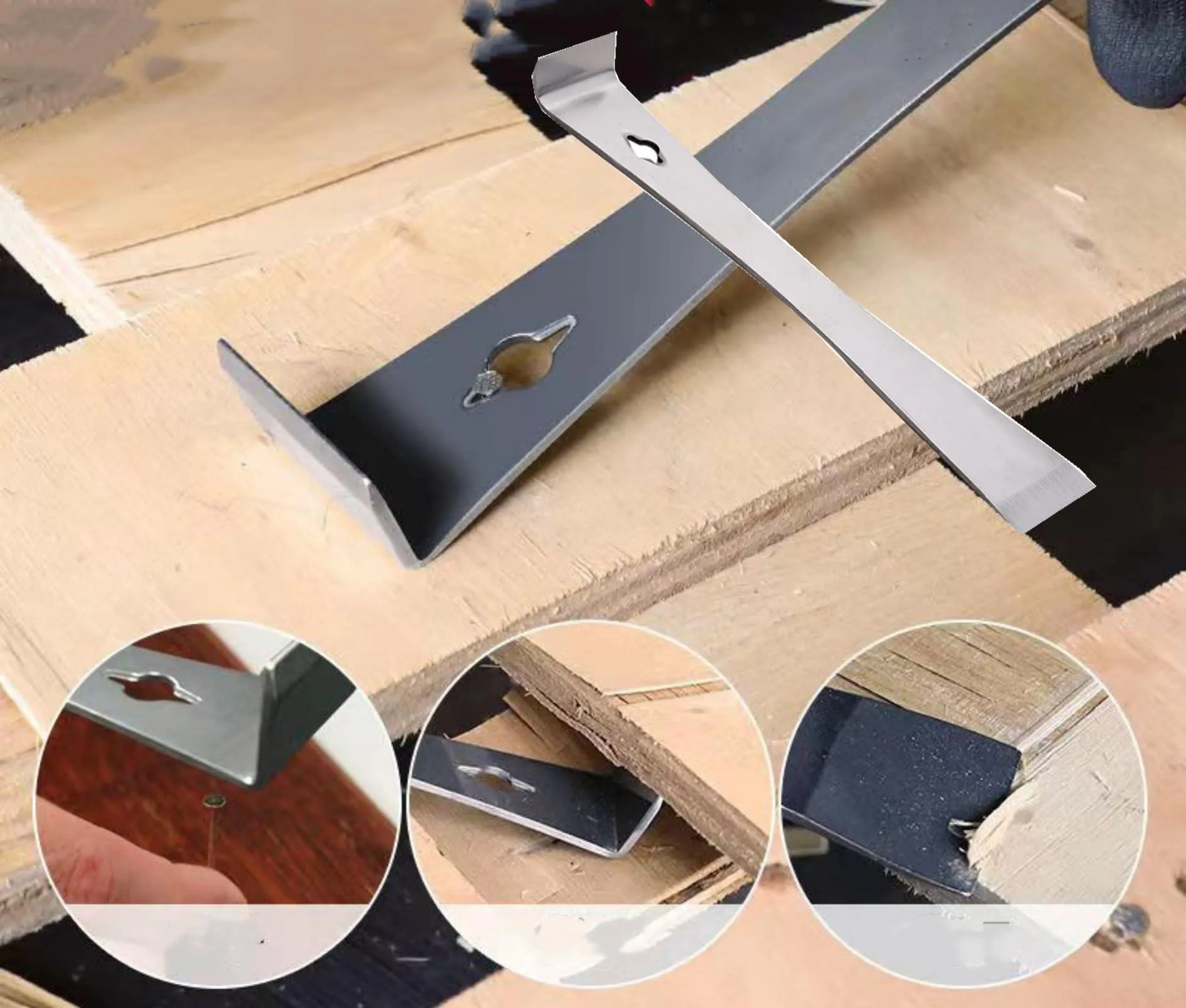 Pry Bar Scraper, Carbon Steel, Pry Tool, Scrape and Pry Bar, Metal Pry Tool, Flat Pry Bar