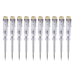 Slotted Screwdriver Electric Test Pen Voltage Tester AC 100-500V Current Tester Transparent- & Safety 10PCS/Lot