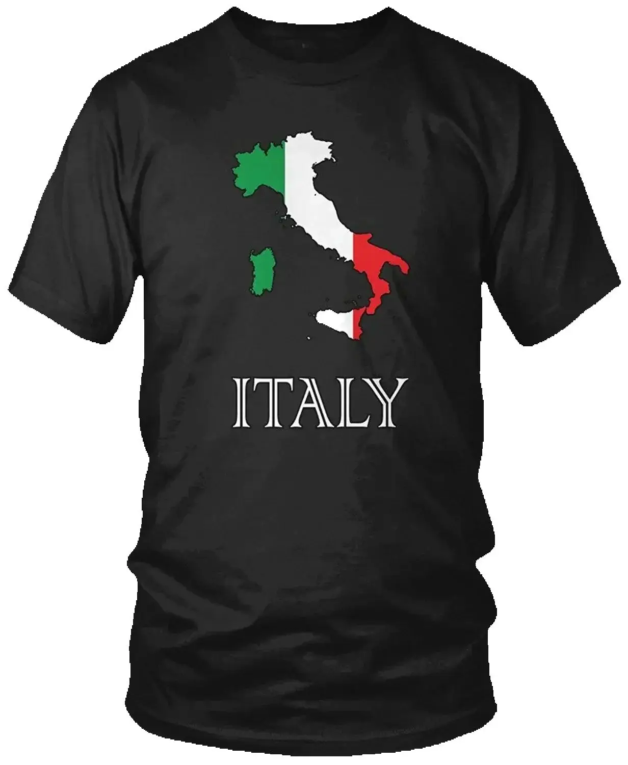 Simple Style Italy Flag Map, Italian Boot T-Shirt. Summer Cotton O-Neck Short Sleeve Mens T Shirt New S-3XL