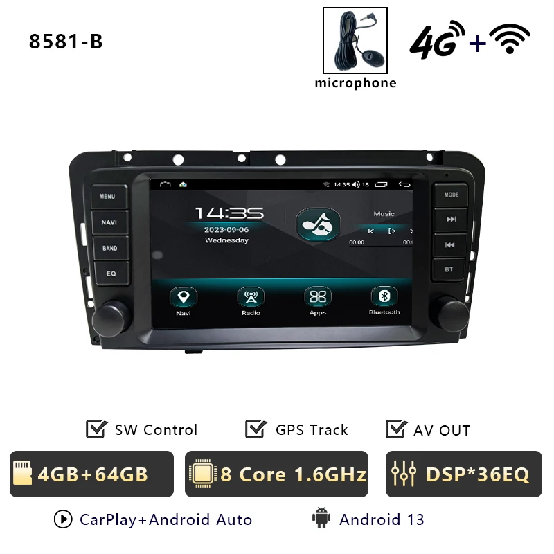CHSTEK Radio Carplay voor Volvo S40 2006 V40 XC70 V70 S60 2005 2007 2008 2009 Android 4G WIFI GPS Navigatie Media Touchscreens