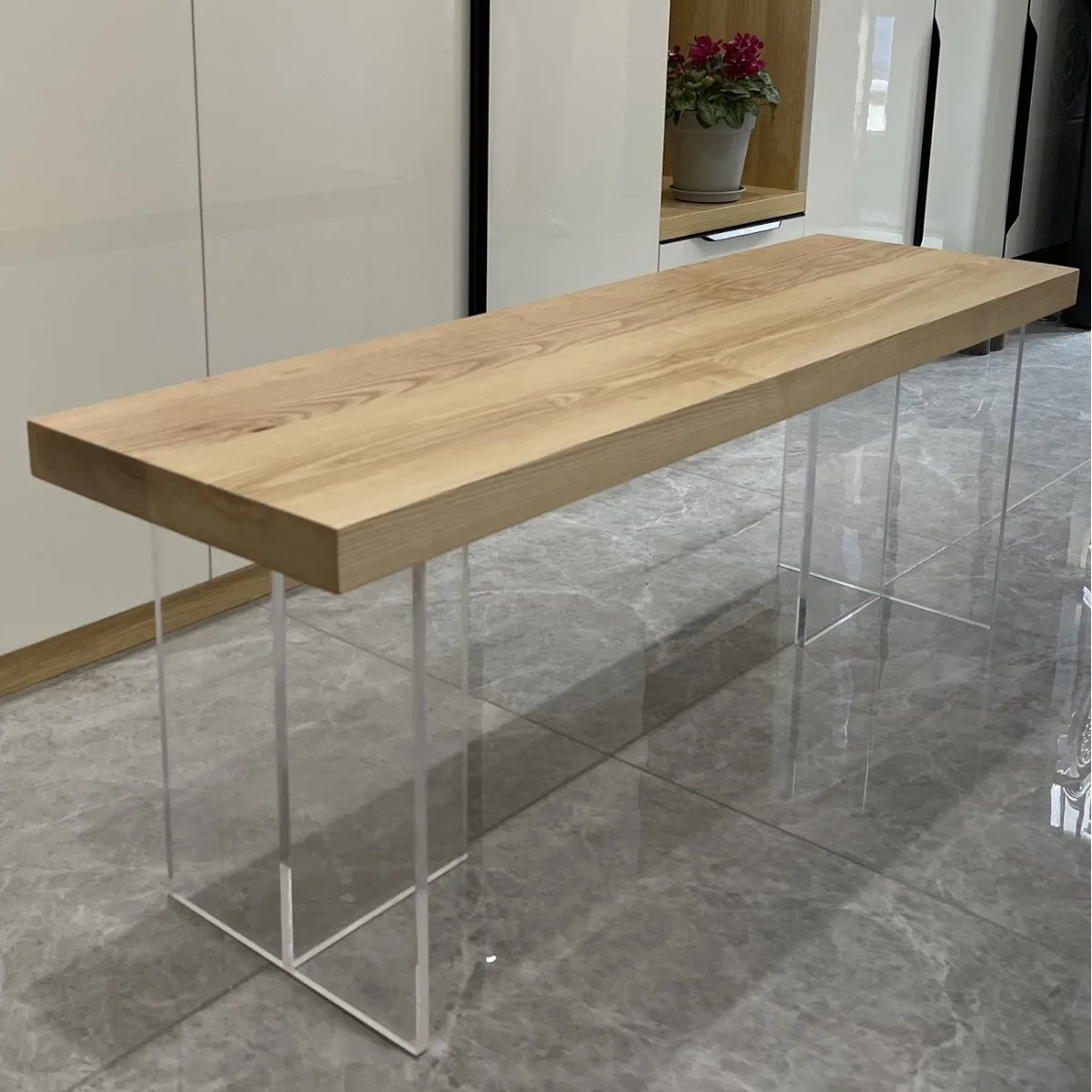 Solid wood bench new Chinese reception chair modern simplicity