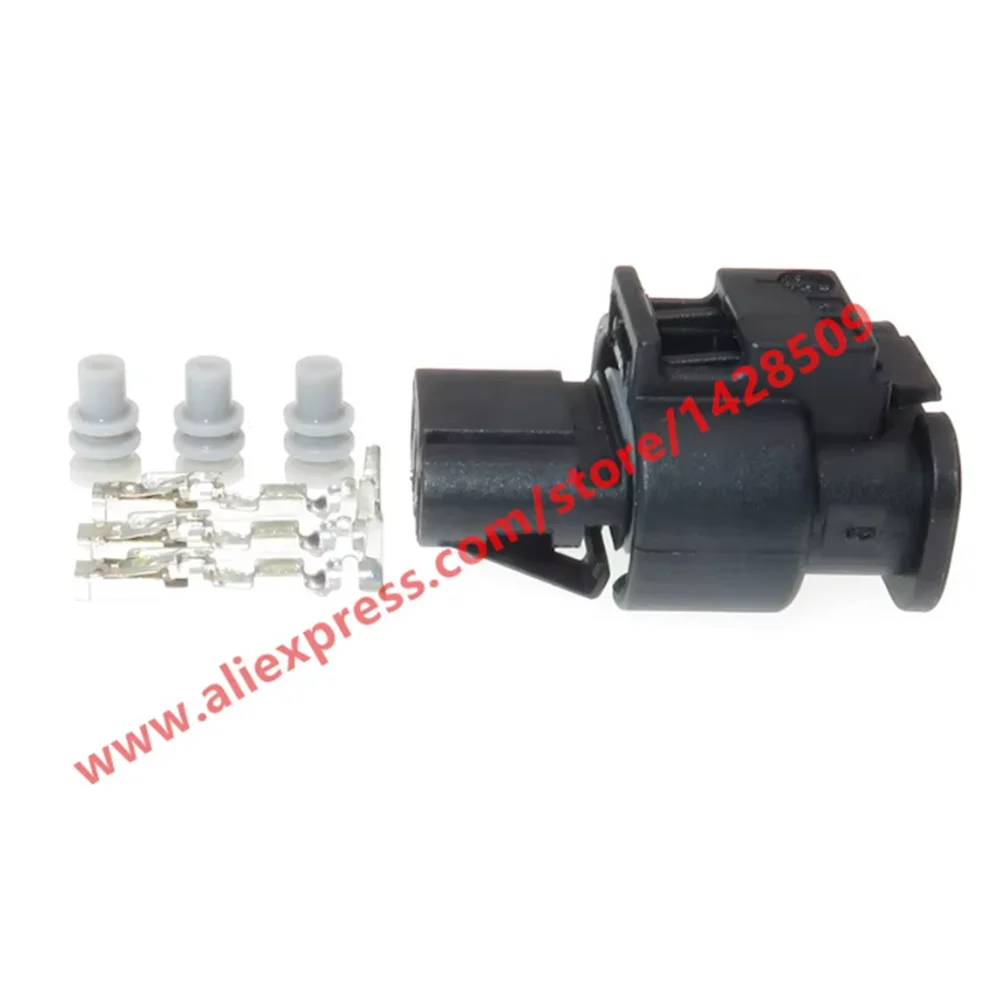 1 Set 3 Pin Female Reversing Radar Detector Conenctor Electric Eye Waterproof Camshaft Sensor Plug For VW Touareg 872-858-541