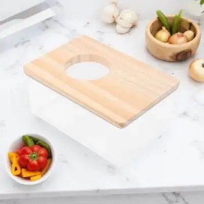 

1Pcs Sand Bath Box Clear Hamster Toilet Transparent Small Pets Shower Room Acrylic Wooden Bathing Basin Sand Bath Box