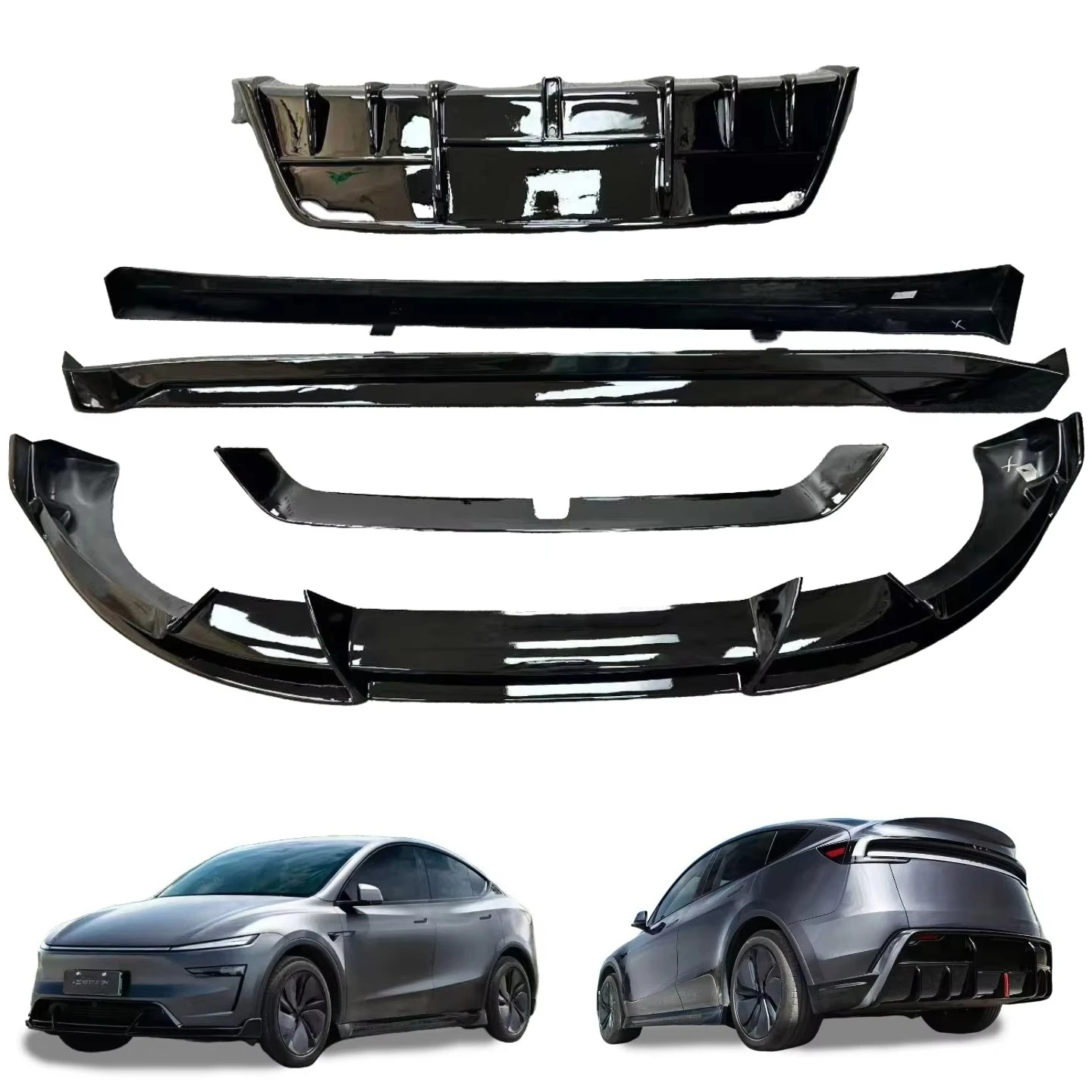 

CMST Body Kit For Model Y Juniper 2025+ Upgrade CMST Body Kit Front Lip Side Skirts Rear Diffuser Tuning ABS Aerokit Auto