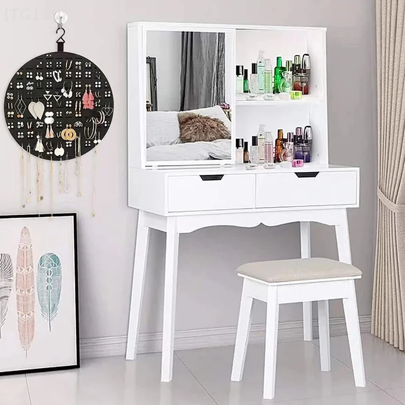 منظم تعليق الأقراط الناعمة من اللباد - حامل عرض مجوهرات جداري متعدد الطبقات لخواتم القلائد والأقراط المرصعة