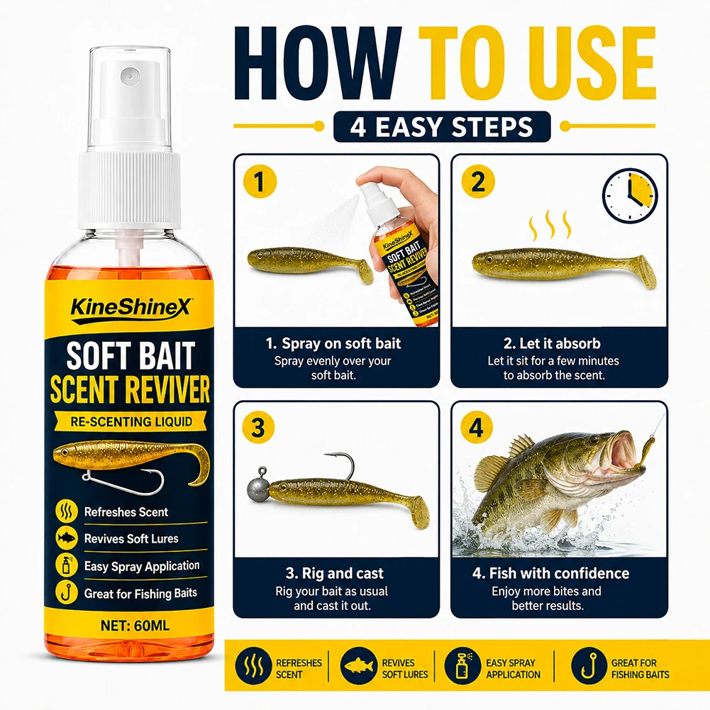 Fishing Lure Scented Attractant Natural Fish Oil Attractant Highly Concentrated Fish Scented Formulas Long-Lasting Odor Fishing