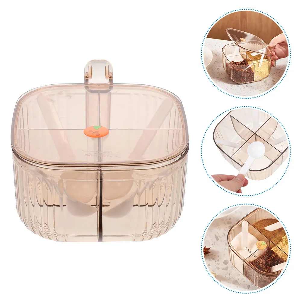 

1 Set Condiment Storage Container Spice Box Multi-Function Seasoning Organizer Household Kitchen Essentials Comfortable