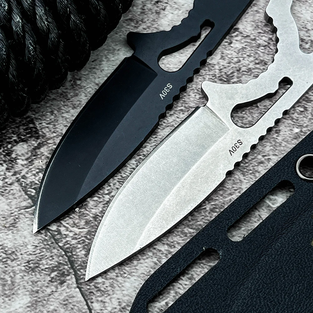 Coltello dritto EDC in acciaio 440C ad alta durezza Coltello tattico da caccia da campeggio esterno Coltello da autodifesa per avventure di sopravvivenza