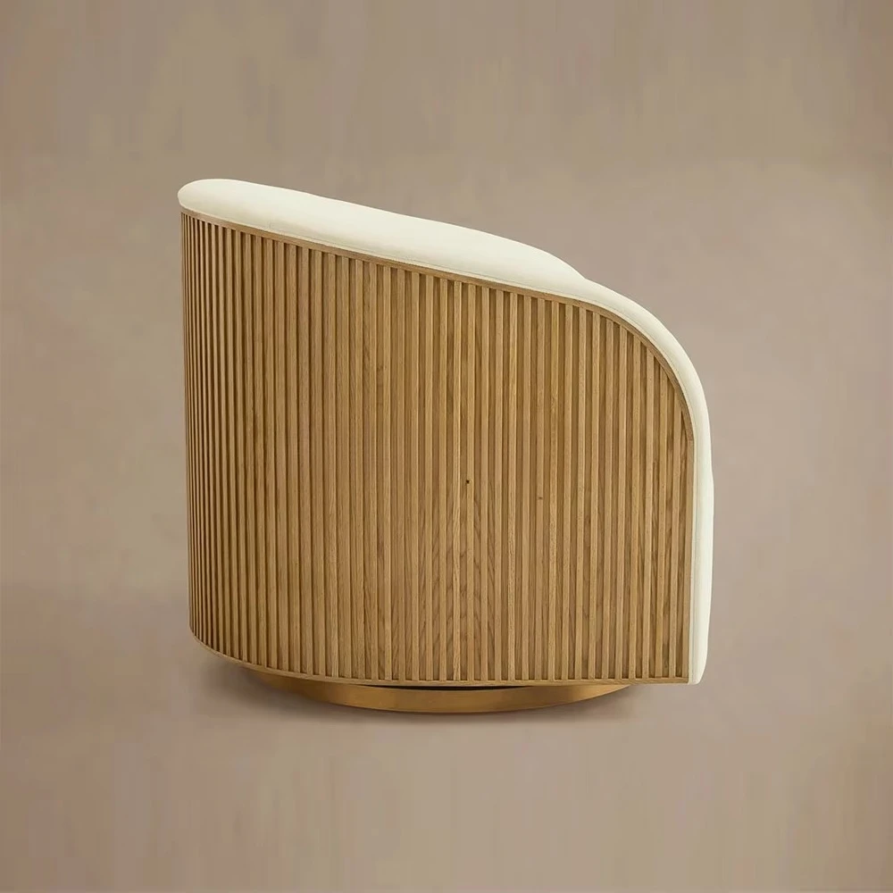 My Home Luxury Home Furniture Accent Chair Single Swivel Living Room Chair Fabric Office Swivel Chair