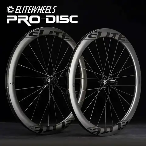 ELITEWHEELS Road Disc Carbon Wheelset Low Resistance Hub 38 50 55 60 82mm 700c Gravel Bicycle Wheels Clincher Tubeless