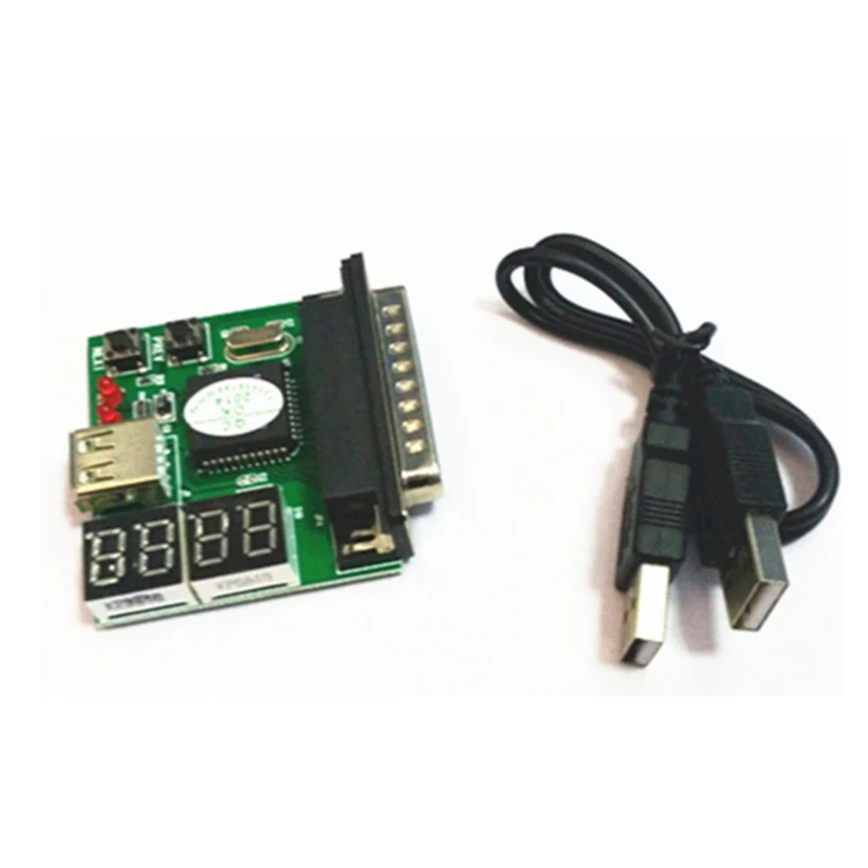 25Pin Diagnosekarte mit USB Parallel Port Laptop Computer Motherboard Analysator 4-stellige Analyse Post Tester PC Zubehör