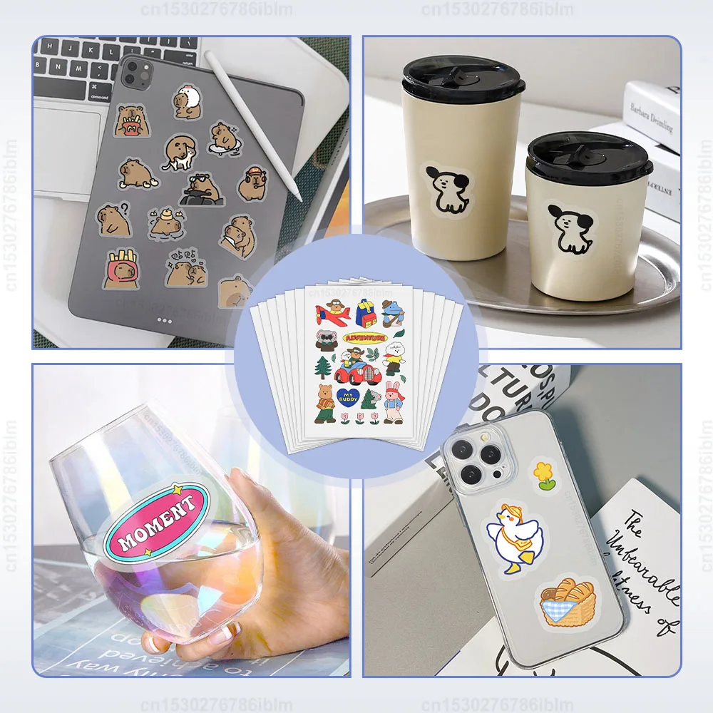 ورق لاصق فينيل شفاف قابل للطباعة ، مقاوم للماء ، ذاتي اللصق ، نسخة بيضاء لامعة ، جميع طابعة نافثة للحبر ، 10 أوراق ، A4