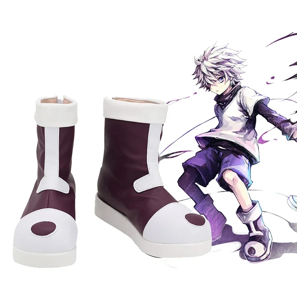 

Custom Killua Zoldyck Cosplay Boots - Hunter X Hunter Leather Shoes, Anime Character Footwear, Any Size Available