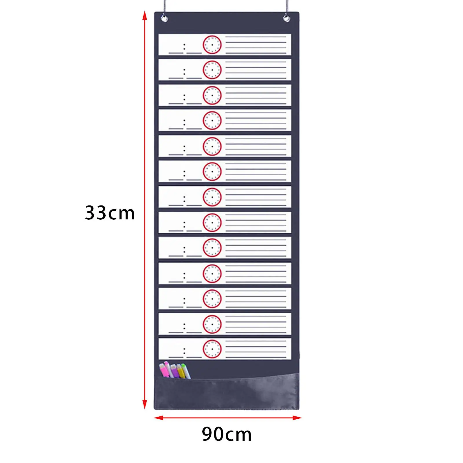 Tages plan Diagramm über Tür Wandbehang mit zwei Haken für