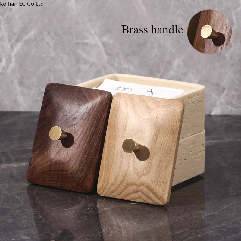 Wabi-sabi Wind Tunnel stone toothpick box High appearance level cotton swab floss storage box High-end creative cotton swab box