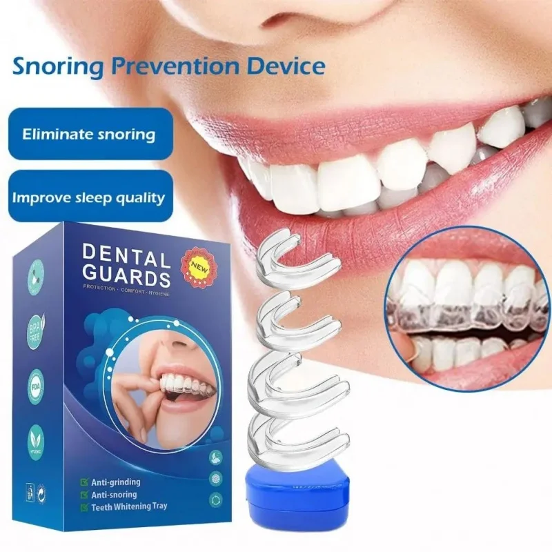 4Pcs Snore Stopper Device Reusable Silicone Anti Snoring Mouthpiece Stop Snoring Aid Sleep Apnea Guard For Adults Men Women