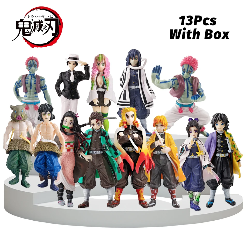 أنيمي شيطان سايير شيطان القاتل كيميتسو نو يابا الشكل كامادو تانجيرو عمل الشكل Agatsuma Zenitsu Nezuko المحارب البلاستيكية نموذج اللعب