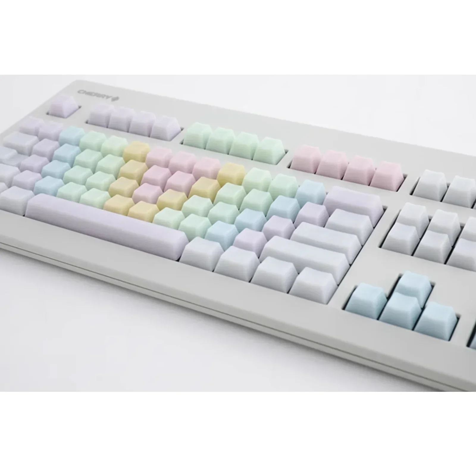 Imagem -03 - Teclado Mecânico do Arco-íris Pom Jelly Conjunto de Perfis Oem Suporte Retroiluminado Keycap Cor Presente Acessório 108 Chaves