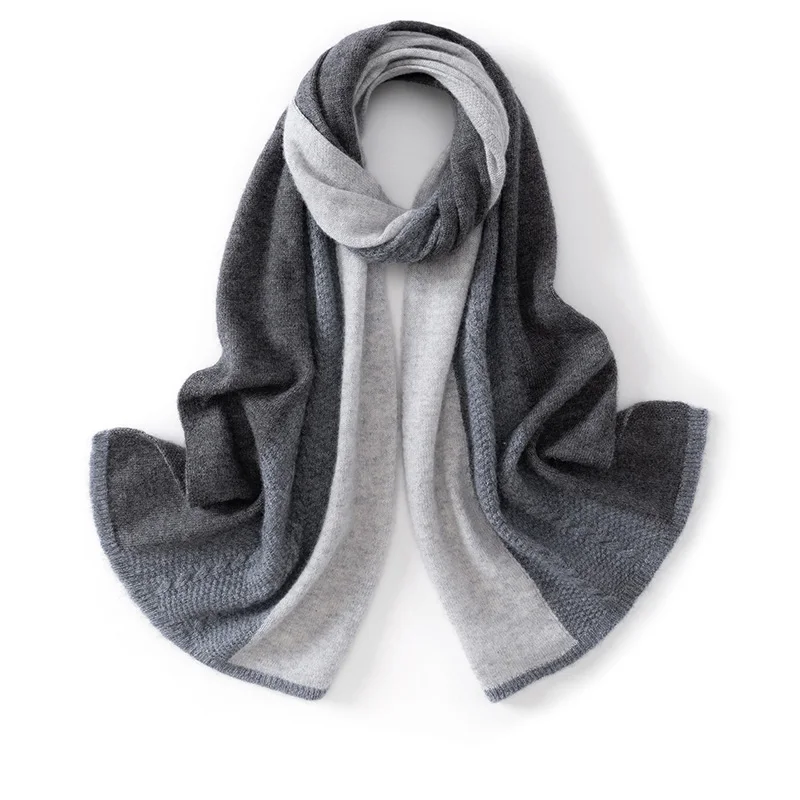 35% cashmere scarf size 165 * 33 for women's autumn and winter outdoor wear, warm knit cashmere scarf shawl