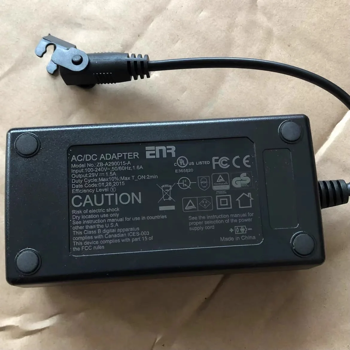 HWX-A290015-A 29V 1.5A AC Adapter Charger for Electric Recliner Chair Power Supply 2-Pin
