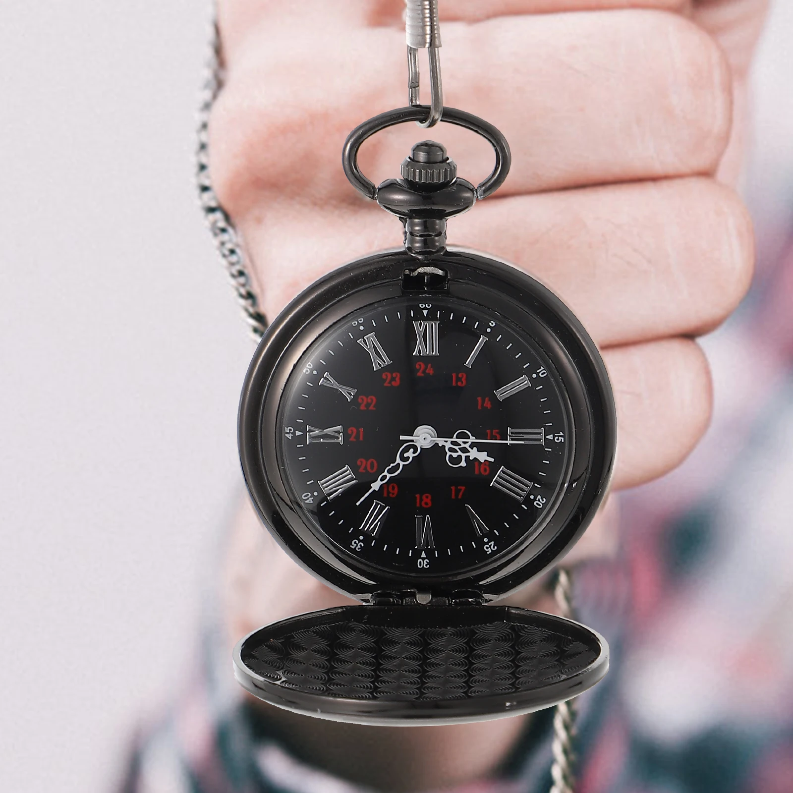 

Pocket Watch Chain for Men Stainless Steel Retro Hanging Watch Decorative Precise Timing Wooden Toy Miss Children