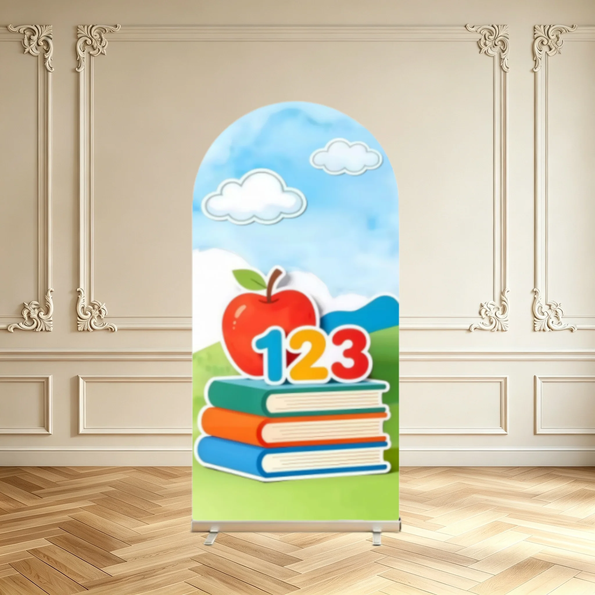 ฉากหลังตกแต่งธีมเปิดเทอม ลายโค - Kids Education Background บทวิจารณ์และราคา