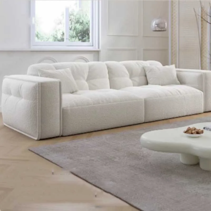 

Style Europe White Sofas Modern Simple Relax Designer Living Room Sofa Puffs Modern Floor Wohnzimmer Sofas Home Furniture