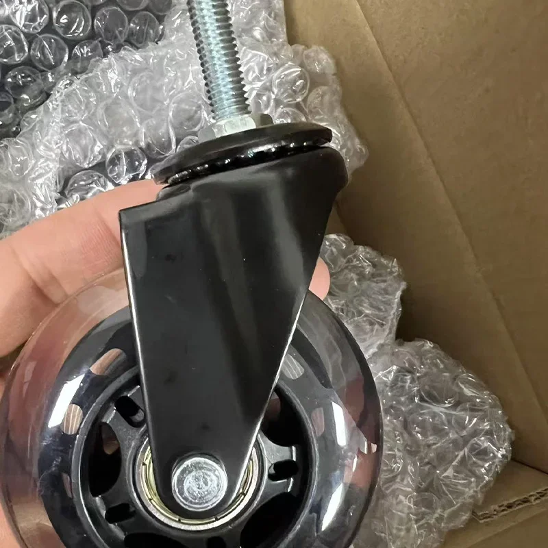 Set of 5 X 3-Inch Swivel Casters with Brakes, M6/M8/M10 Threaded Rods, and Quiet, Wear-Resistant PU Wheels, Suitable for Various