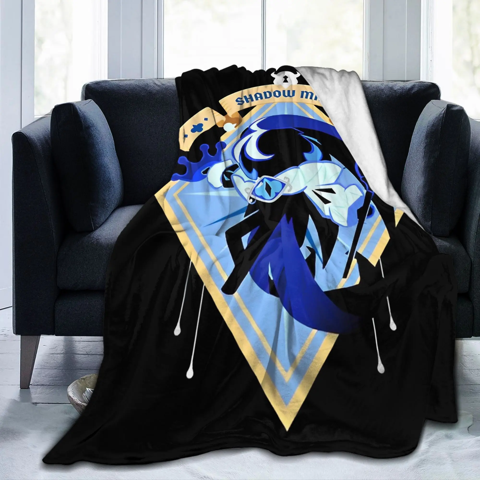 Cookie Run Kingdom Shadow Milk Cookie Blanket Runner Game Plush Throw Blanket Bed Sofa Decoration Soft Warm Bedspread Portable