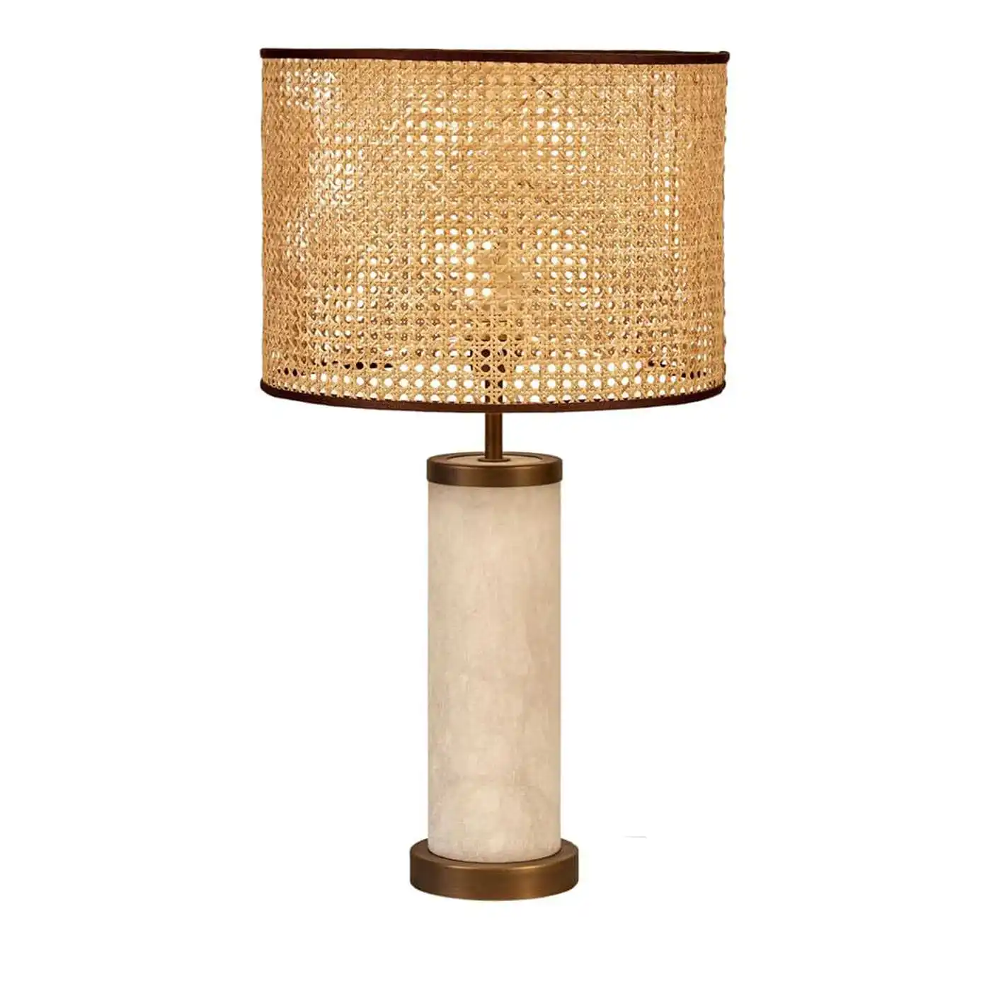 Natural rattan lampshade table lamp 49cm