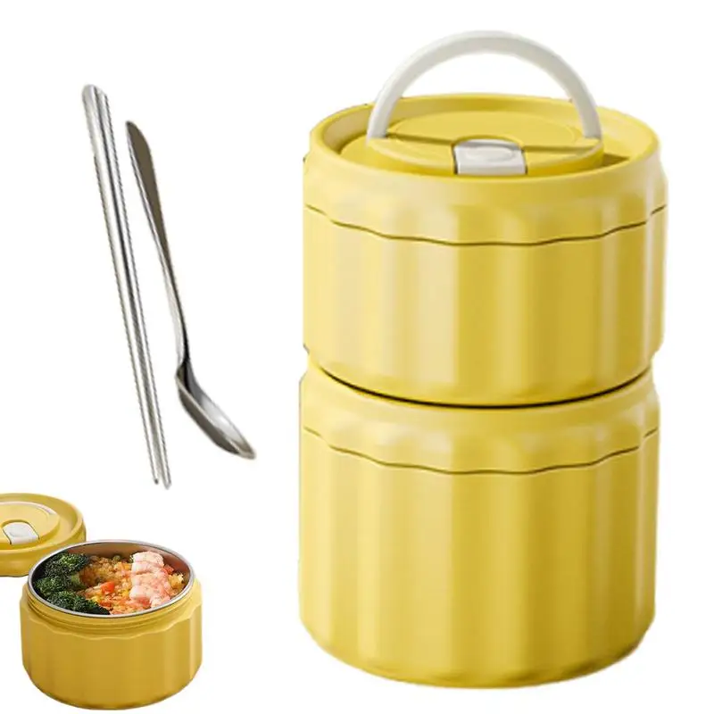 

Lunch Box Stainless Steel Lunch Box With Insulated Bag & Utensil For Meal Prep Portable Multi-Functional Airtight Leakproof Meal
