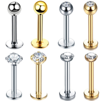 1Pc Stainless Steel Ear Tragus Helix Piercing Monore Ring Labret Stud Lip Ring Cartilage Ear Piercing Body Jewelry for Women Men