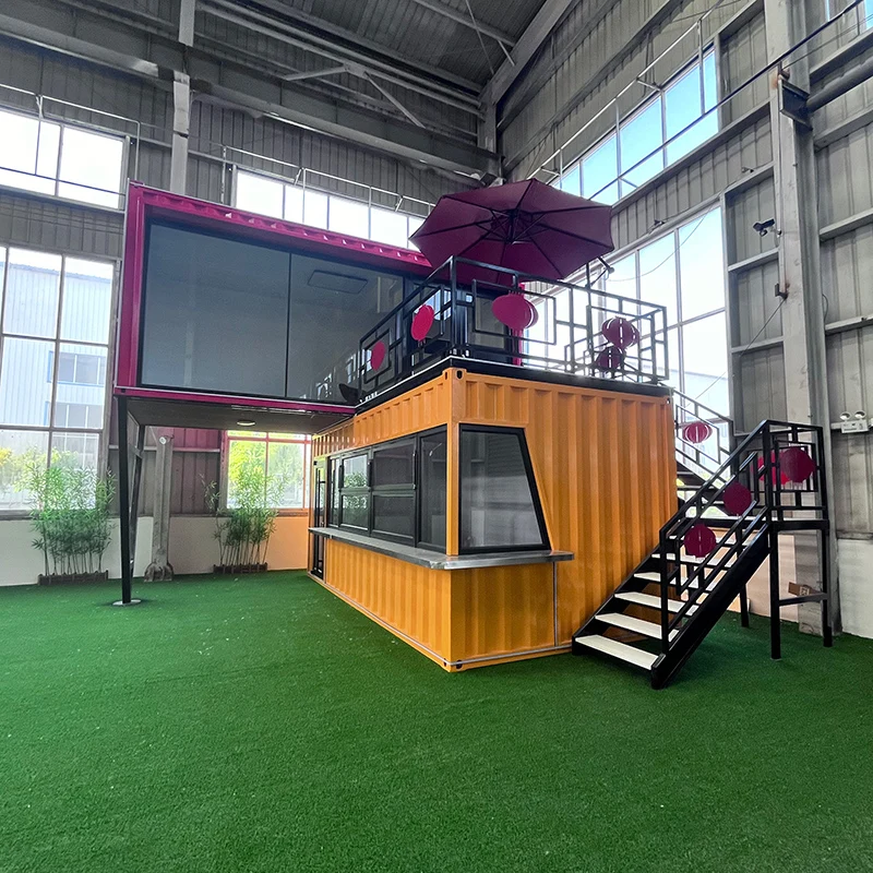 Galvanized Steel Frame Shipping Container House Michigan Ecological Restaurant Beach Holiday Affordable Modular Homes Dormitory