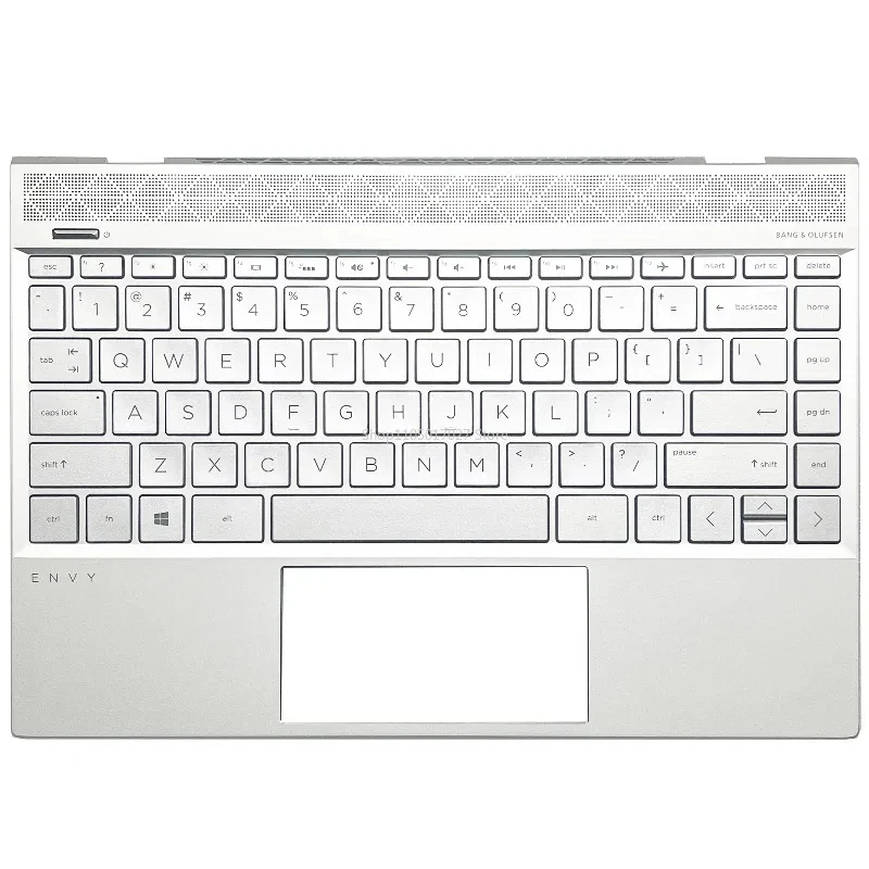 New Top Case US Keyboard for HP ENVY 13 13-AH TPN-W136 Laptop Palmrest Upper Cover with Backlit keyboard Replacement Glod Silver