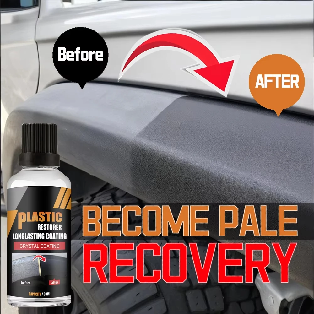 Plastic Restore Revitalizer Plastic Renovator Langlebige Beschichtung für Autogummis Refurbish Clean Gloss Black Shine