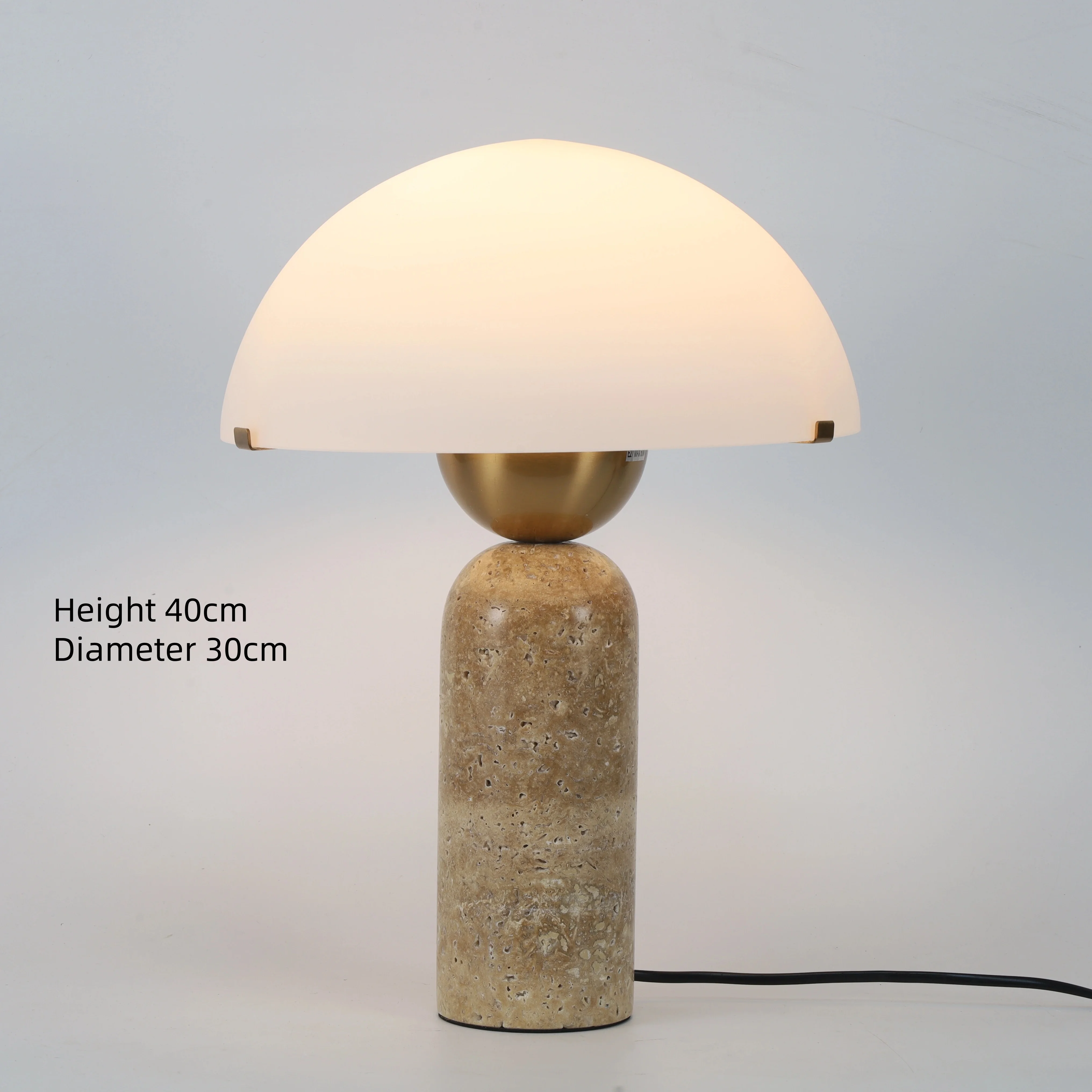 Peono Marmeren Tafellamp led kunst paddestoel glas Bureaulamp Scandinavische Woonkamer Slaapkamer Bedlampje Kamer Decor Hotel Stenen lamp
