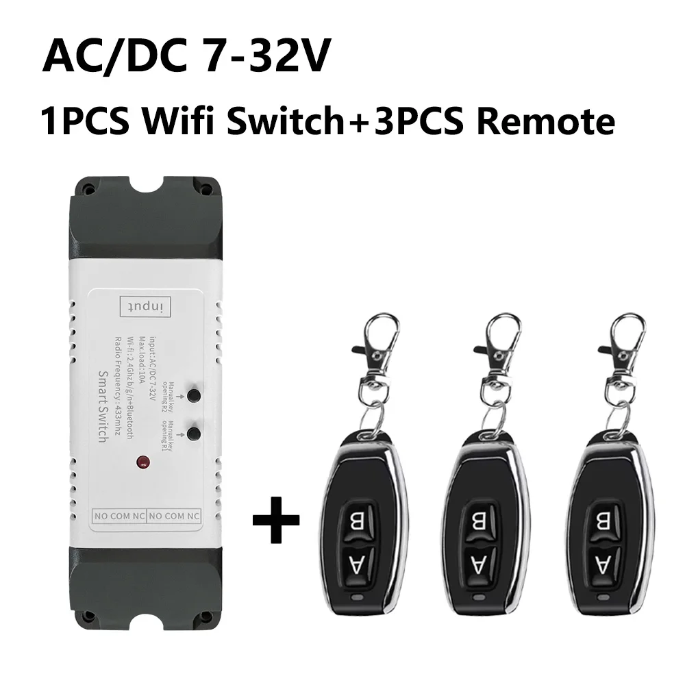 

2CH Ewelink умный пульт дистанционного управления беспроводной модуль переключателя Wi-Fi DC7-32V 2200 Вт RF приемник 10A Wi-Fi реле для Alexa DIY