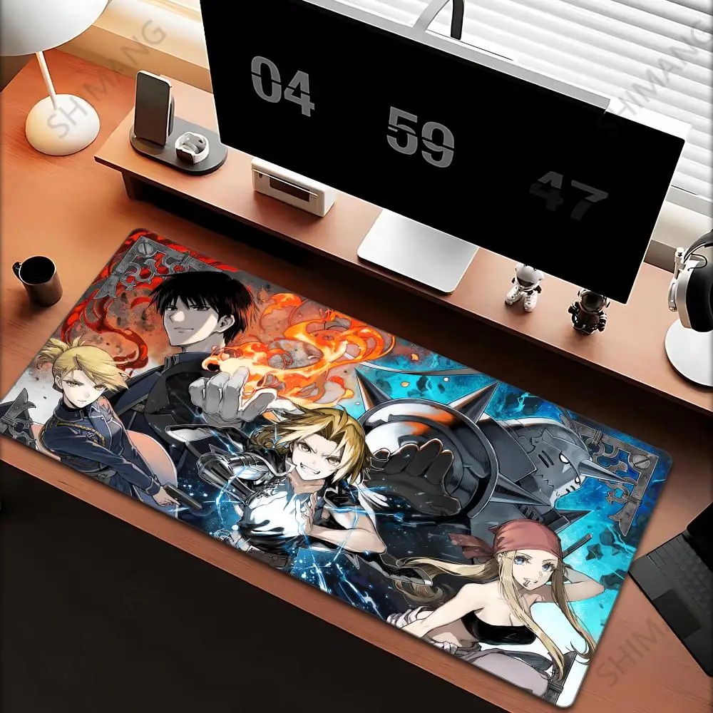 

Mousepad HD Printing Computer Gamers Locking Edge Non-slip Mouse Pad Anime Fullmetal Alchemist XXL90x40cm Keyboard PC Desk Pad