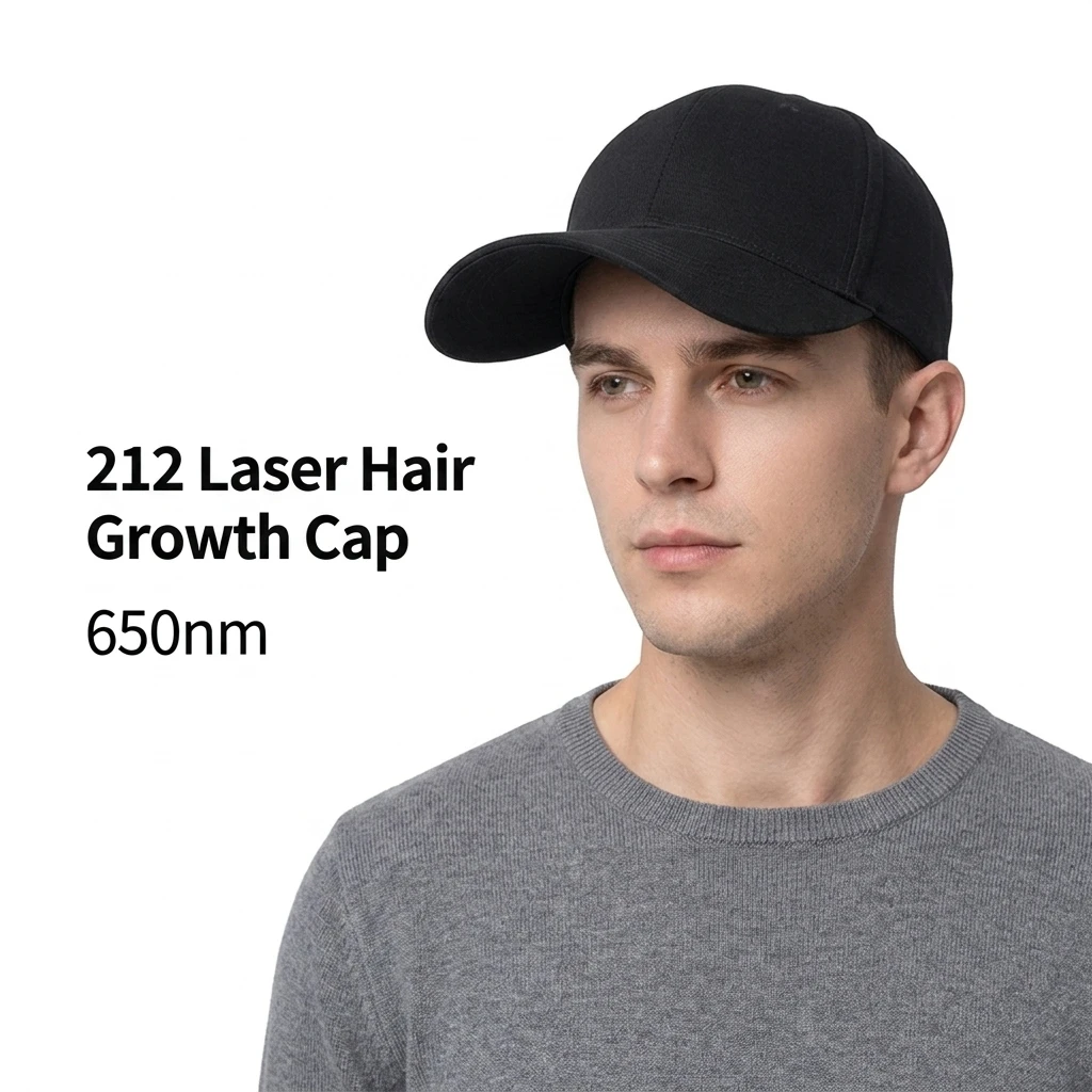 212 Laser Diodes LLLT Hair Growth Cap-Portable Wearable for Home Use 1-Year Warranty Treating Hair Loss in Men & Women